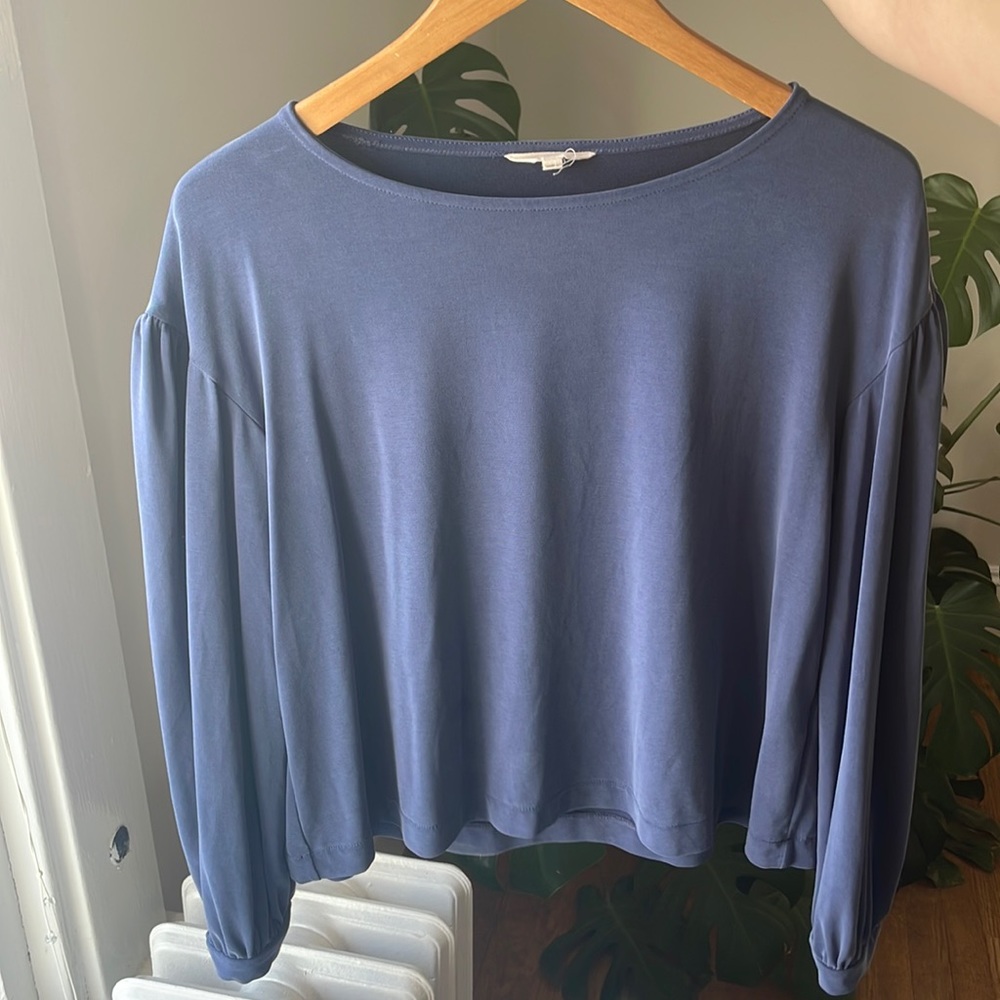 Madewell Cropped Balloon Sleeve Top